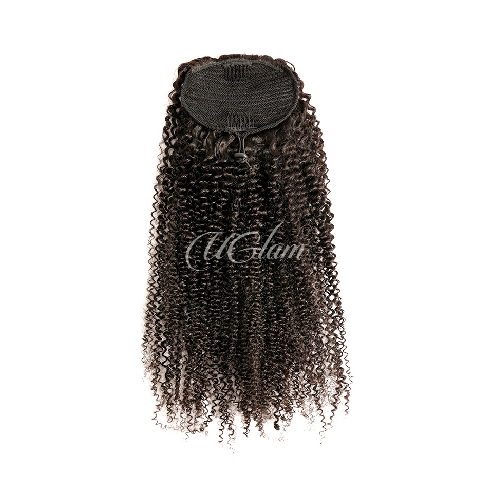 Uglam Extensions Kinky Curly With Drawstring Ponytail